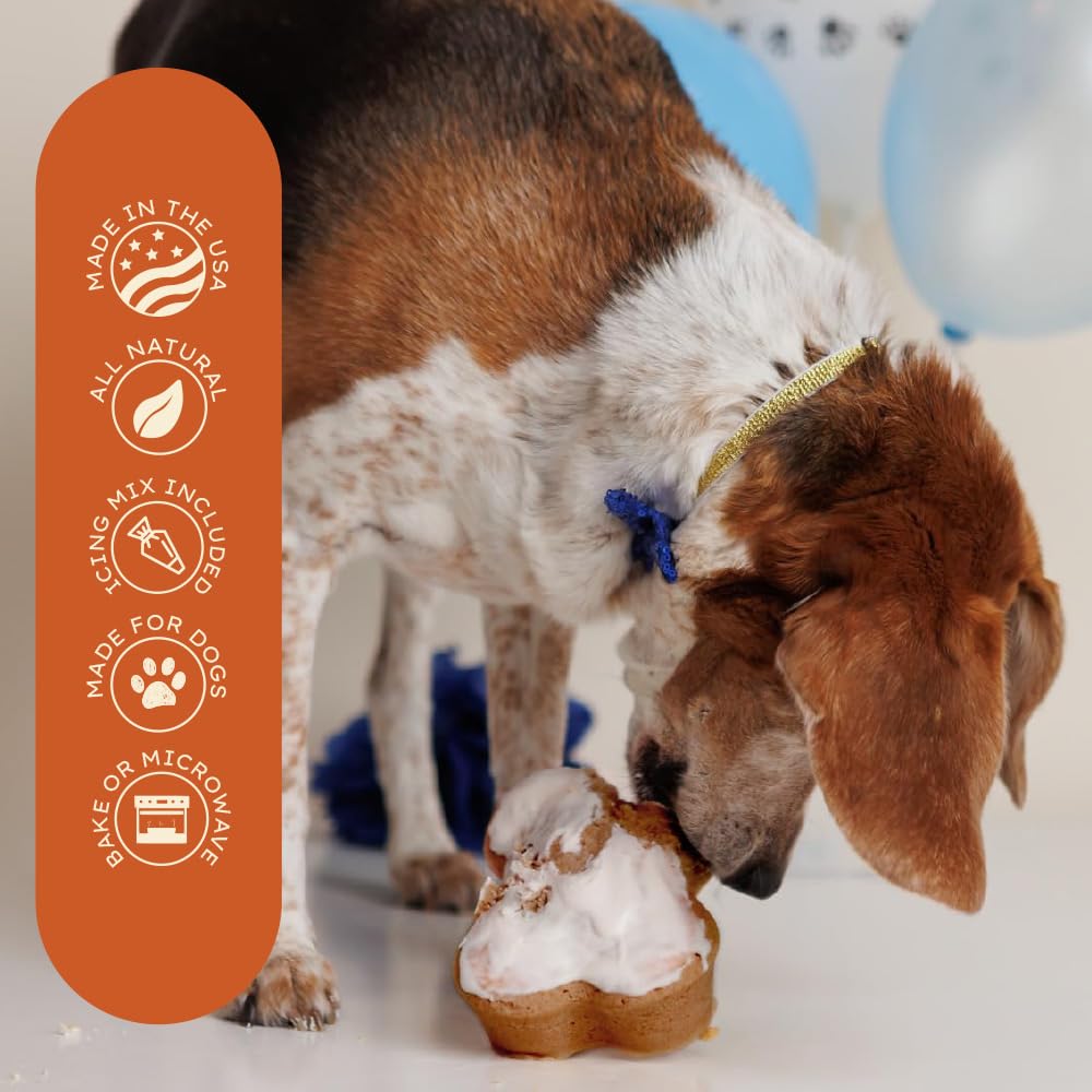 Dog Birthday Cake Kit: Peanut Butter (wheat-free)