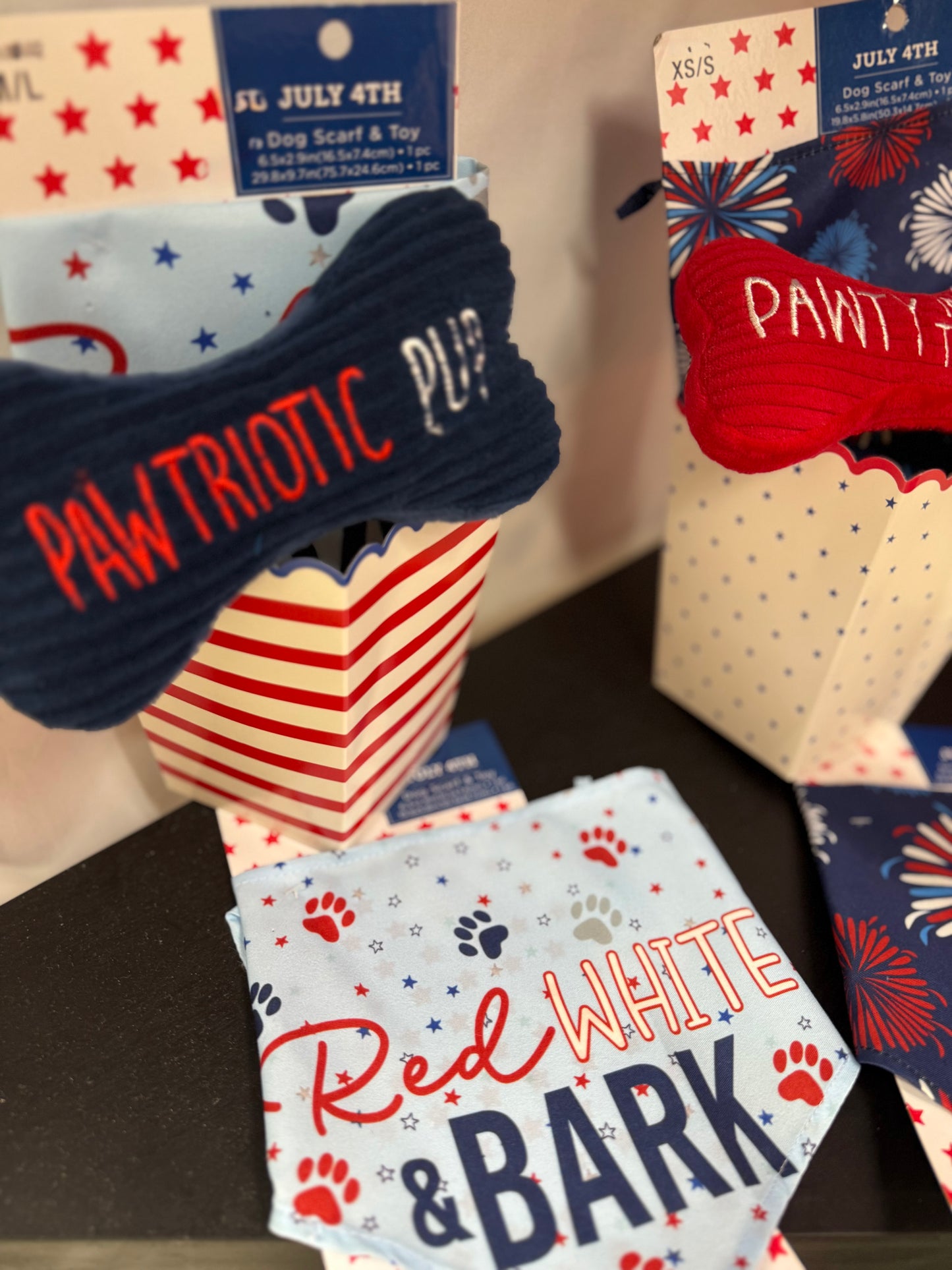 Paw-triotic Pup Bandana & Toy Set