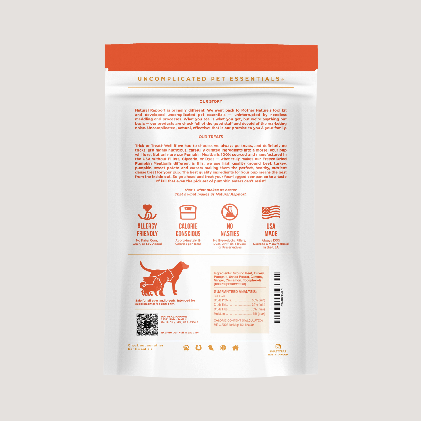 Freeze Dried Pumpkin Meatballs