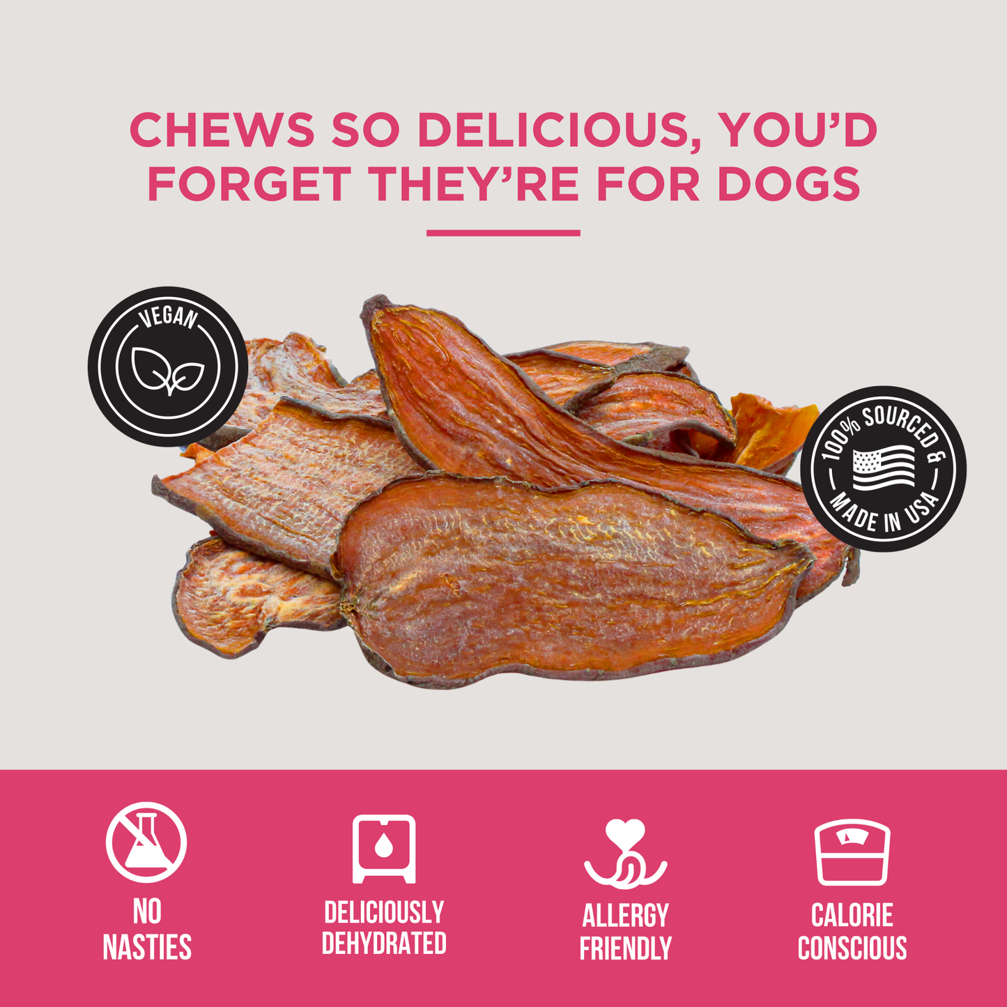 Dehydrated Sweet Potato Chews