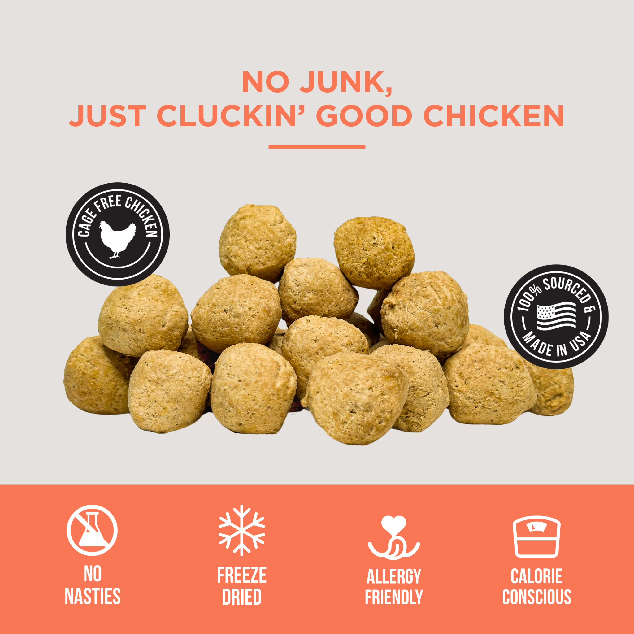 Freeze Dried Chicken Meatballs
