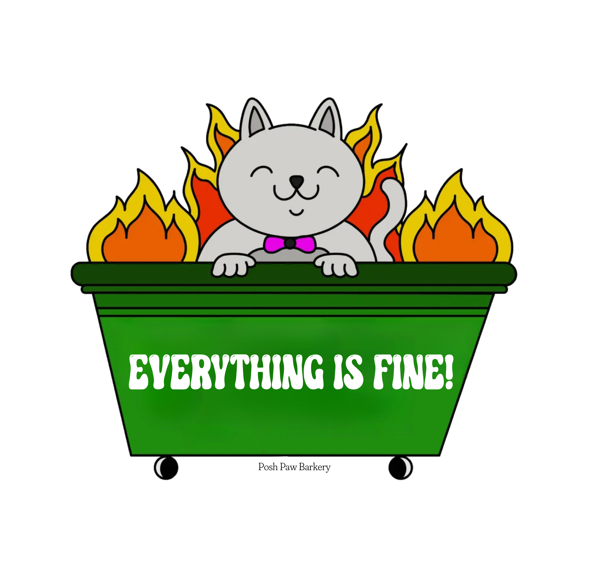 Everything Is Fine Vinyl Sticker