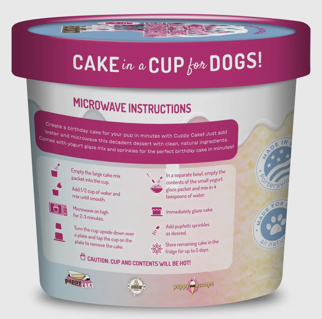Cuppy Cake - Birthday Cake in A Cup w/Pupfetti Sprinkles