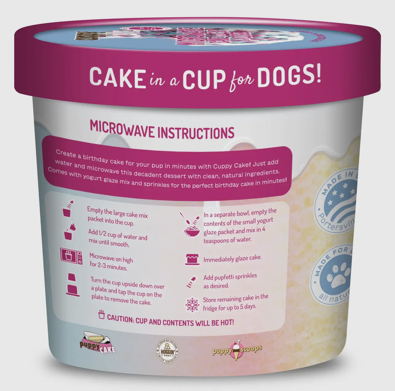 Cuppy Cake - Birthday Cake in A Cup w/Pupfetti Sprinkles