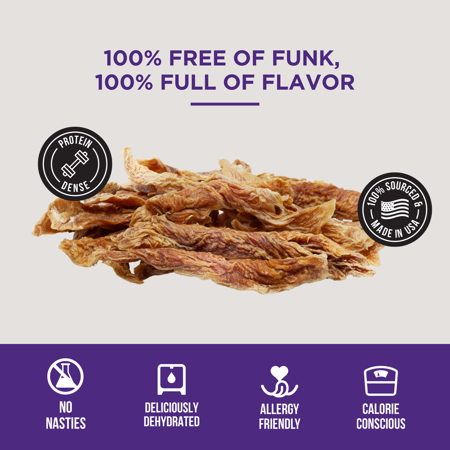 RESTOCKING SOON! - Dehydrated Chicken Jerky