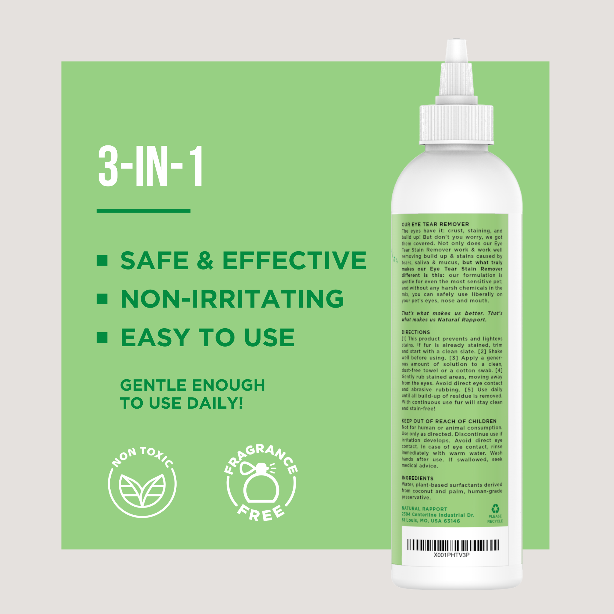 Tear Stain Remover for Dogs - 3 ounce